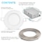 Luxrite 4" Ultra Thin LED Recessed Downlight 5 CCT Selectable 2700K-5000K 10W 750LM Dimmable Brushed Nickel LR23756 LR23771-1PK - alternate 8
